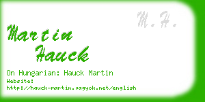 martin hauck business card